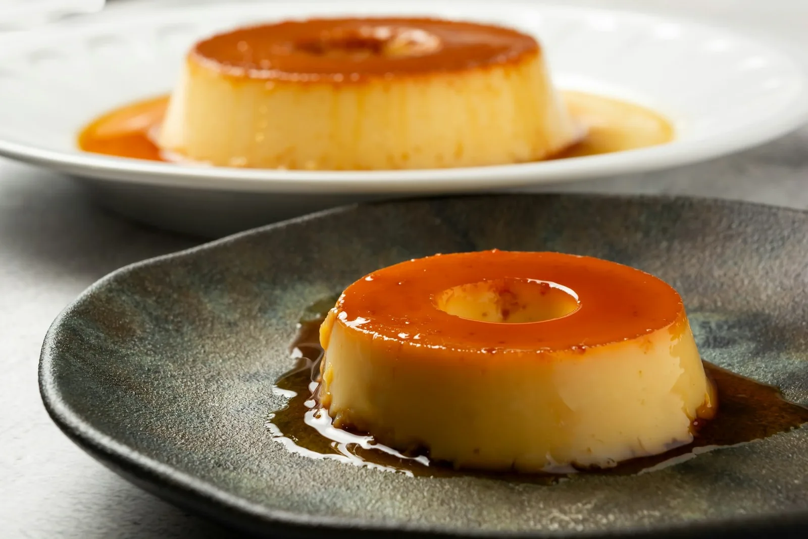 Flan casero con dulce de leche
